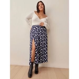 Reformation Zoe Midi Skirt Splatter Size 16